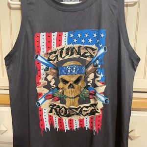 Guns and Roses bedazzled sleeveless shirt